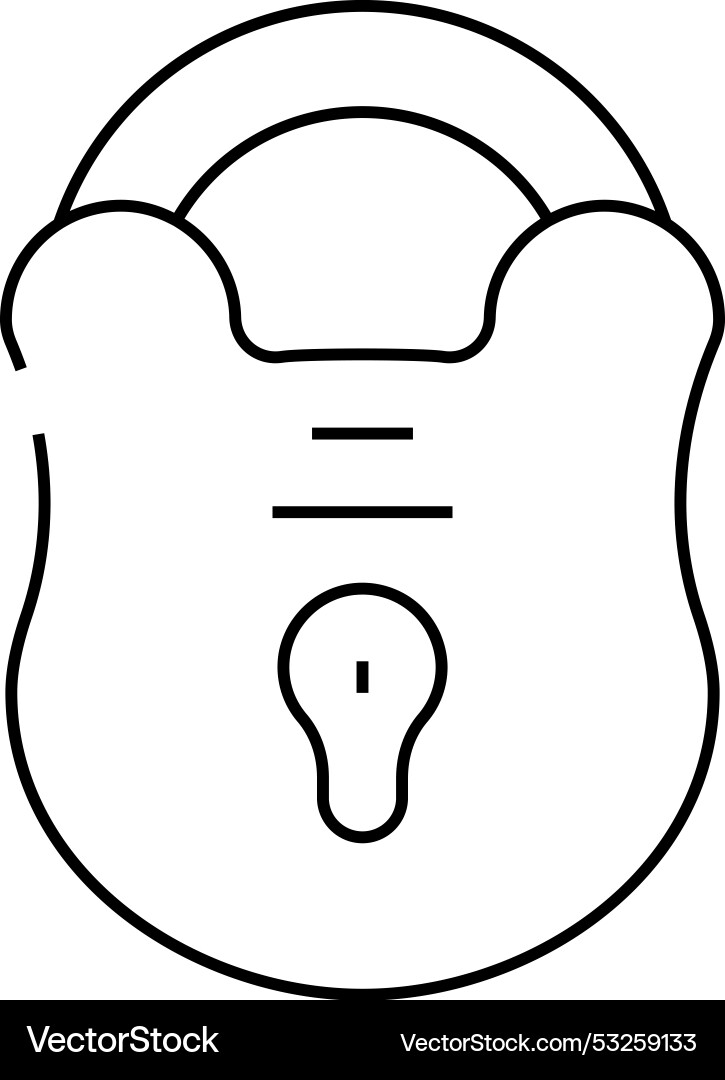 Secure padlock line icon Secure padlock line icon vector image