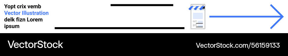 Streamlined data flow with document and arrow vector image