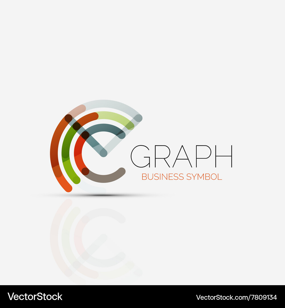 Abstract logo idea linear chart or graph Vector Image