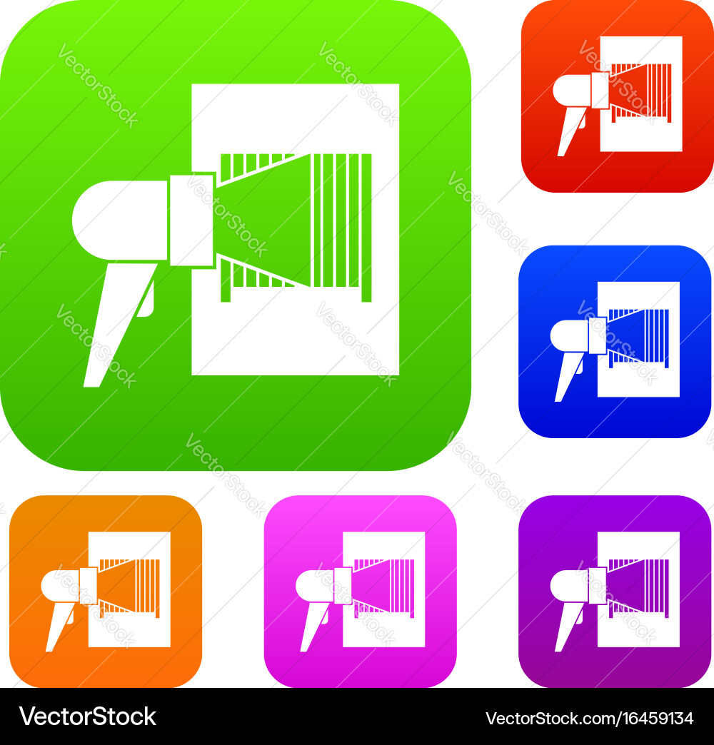 Bar code on cargo set collection vector image