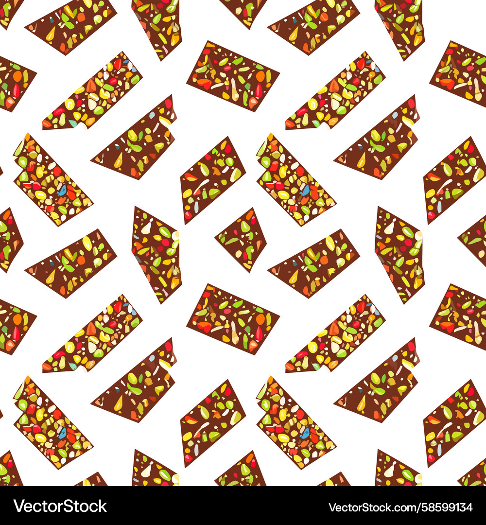 Colorful Chocolate Shard Pattern Vector Image