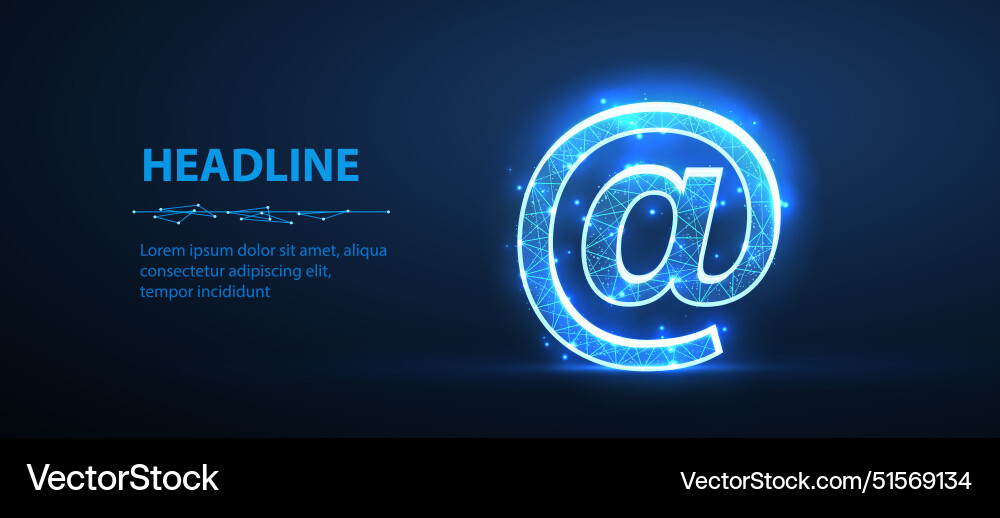 Digital email sign ai mailing icon inbox Digital email sign ai mailing icon inbox vector image