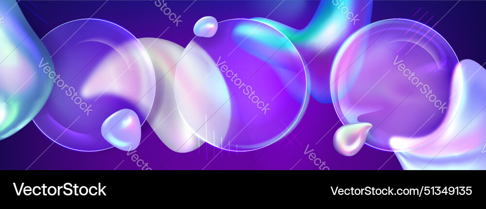 3d gradient glass element with liquid shape design 3d gradient glass element with liquid shape design vector image