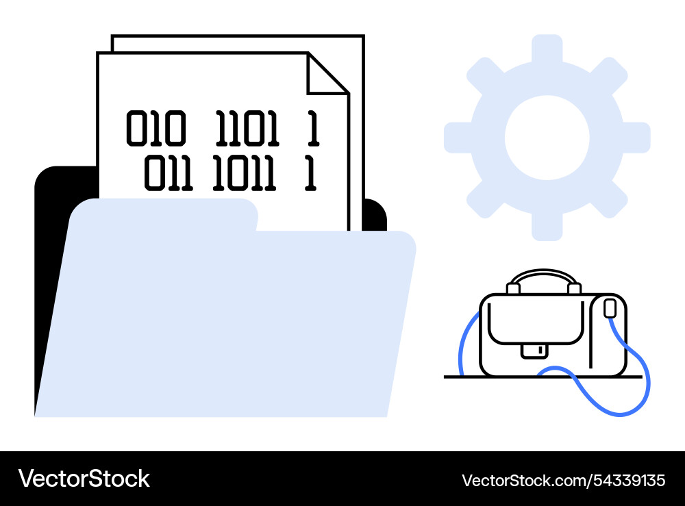 Digital file management and organization Digital file management and organization vector image