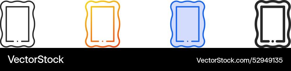 Frame iconthin linear gradient blue stroke Frame iconthin linear gradient blue stroke Vector Image
