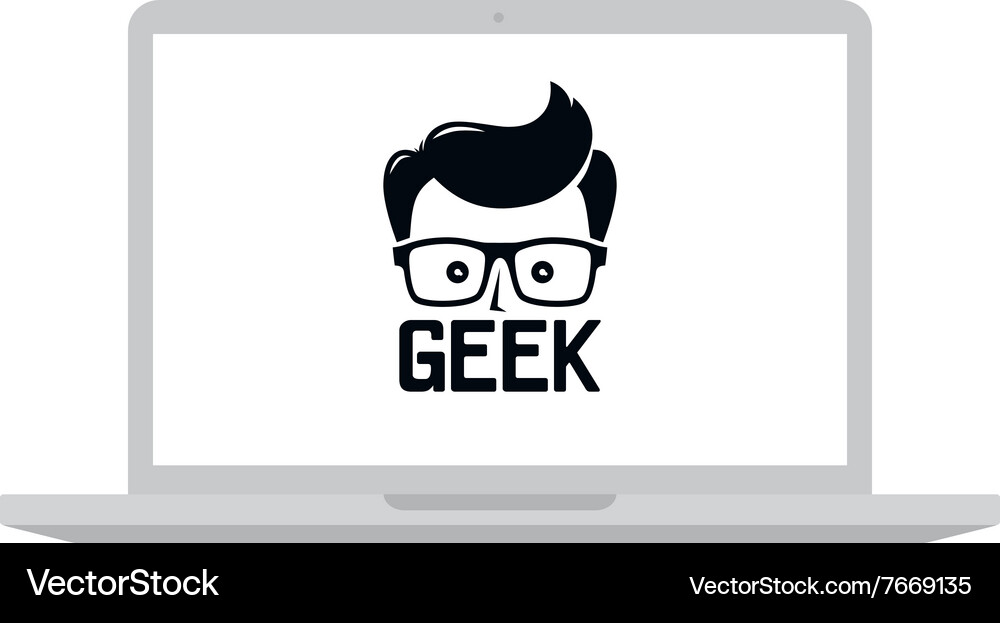 Geek nerd guy Vector Image