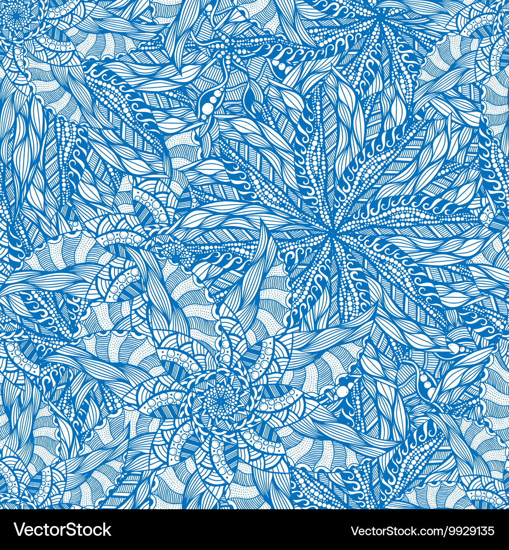 Seamless blue pattern Vector Image