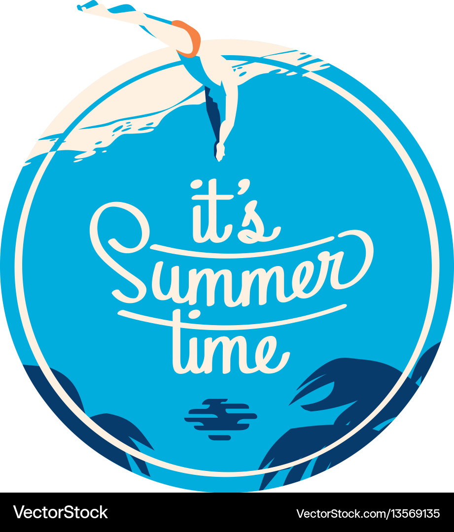 Summer holiday and camp poster Summer holiday and camp poster vector image