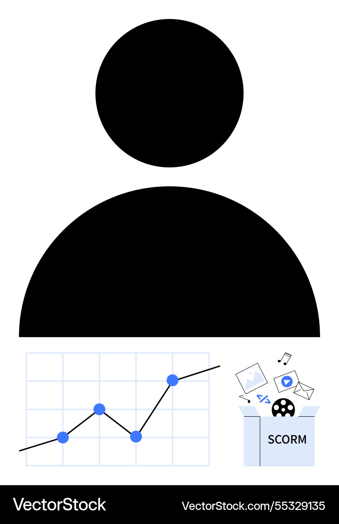 User analytics progress with data graph User analytics progress with data graph vector image