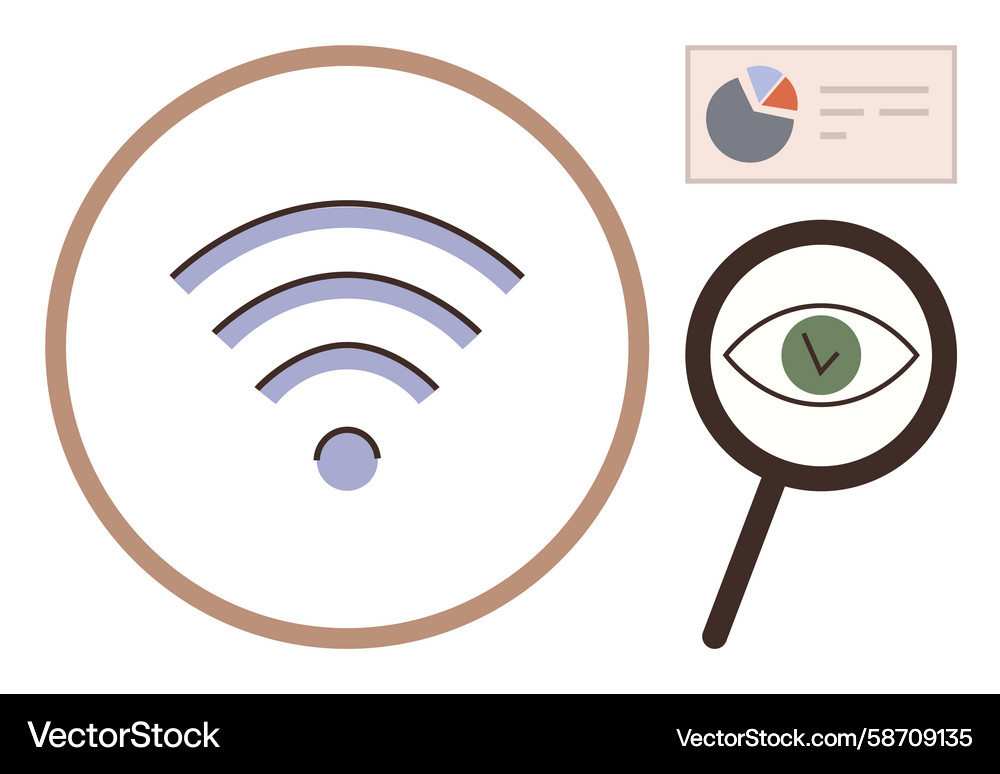 Wireless Signal Analysis - Data Insights Vector Image
