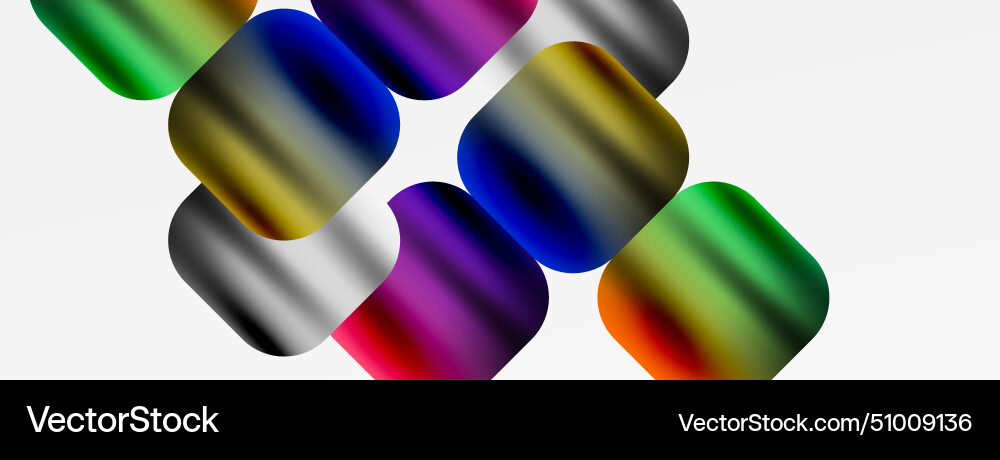 A vibrant array of colorful objects intertwine Vector Image