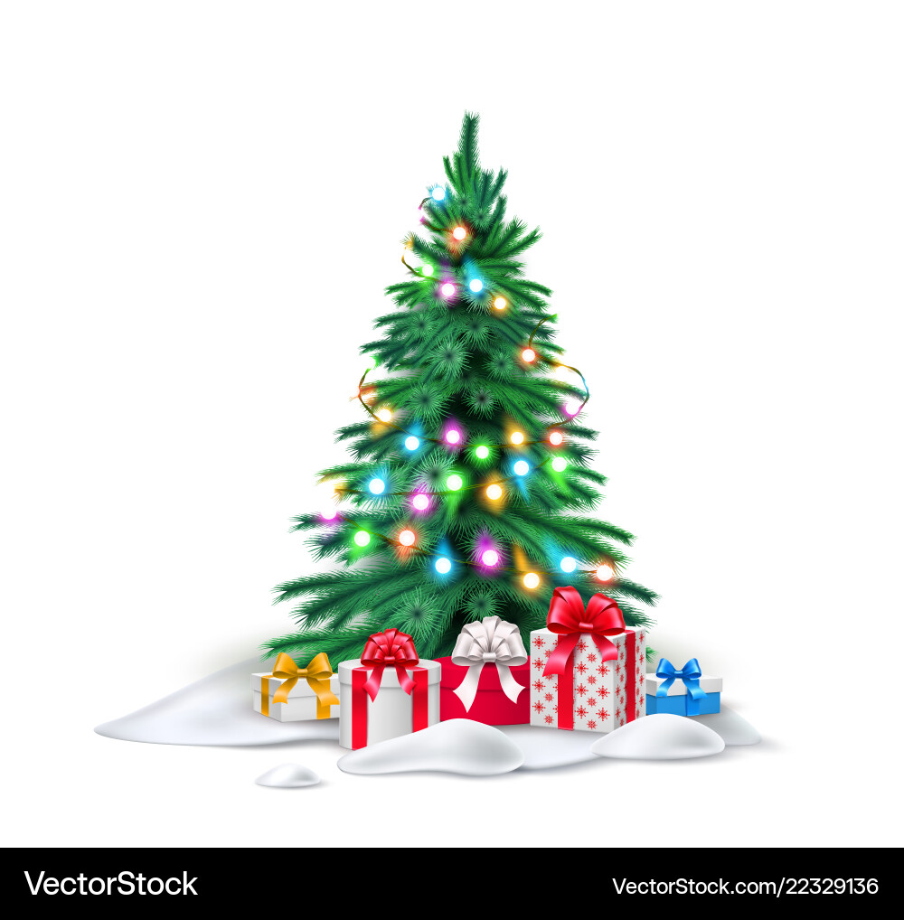 Christmas tree xmas new year design Christmas tree xmas new year design vector image
