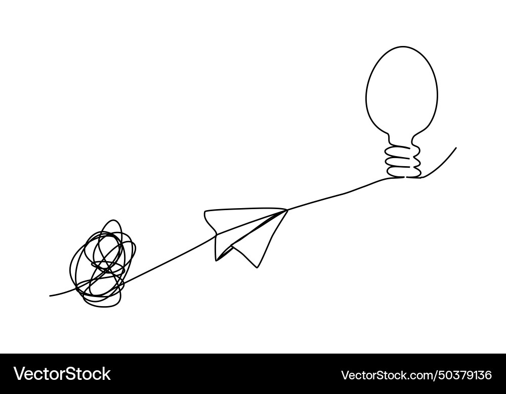 Concept for problem solving one line drawing Concept for problem solving one line drawing vector image