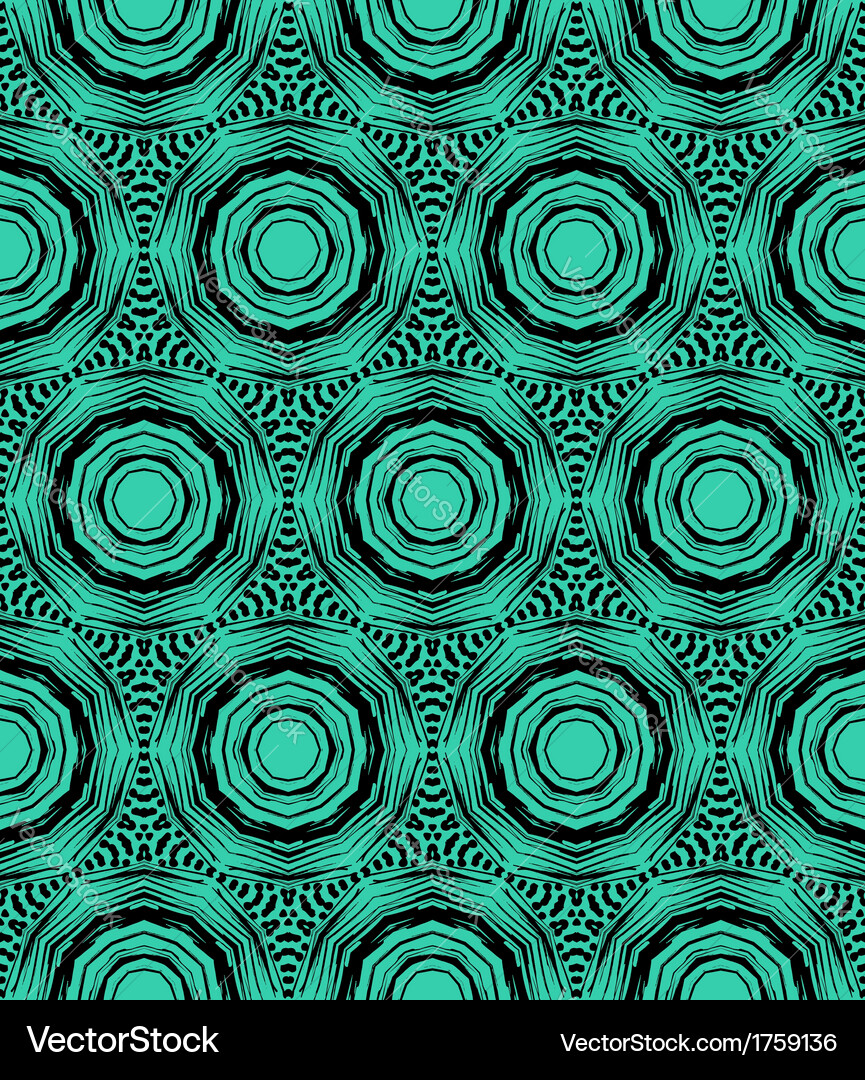 Emerald Green Circular Pattern Vector Image