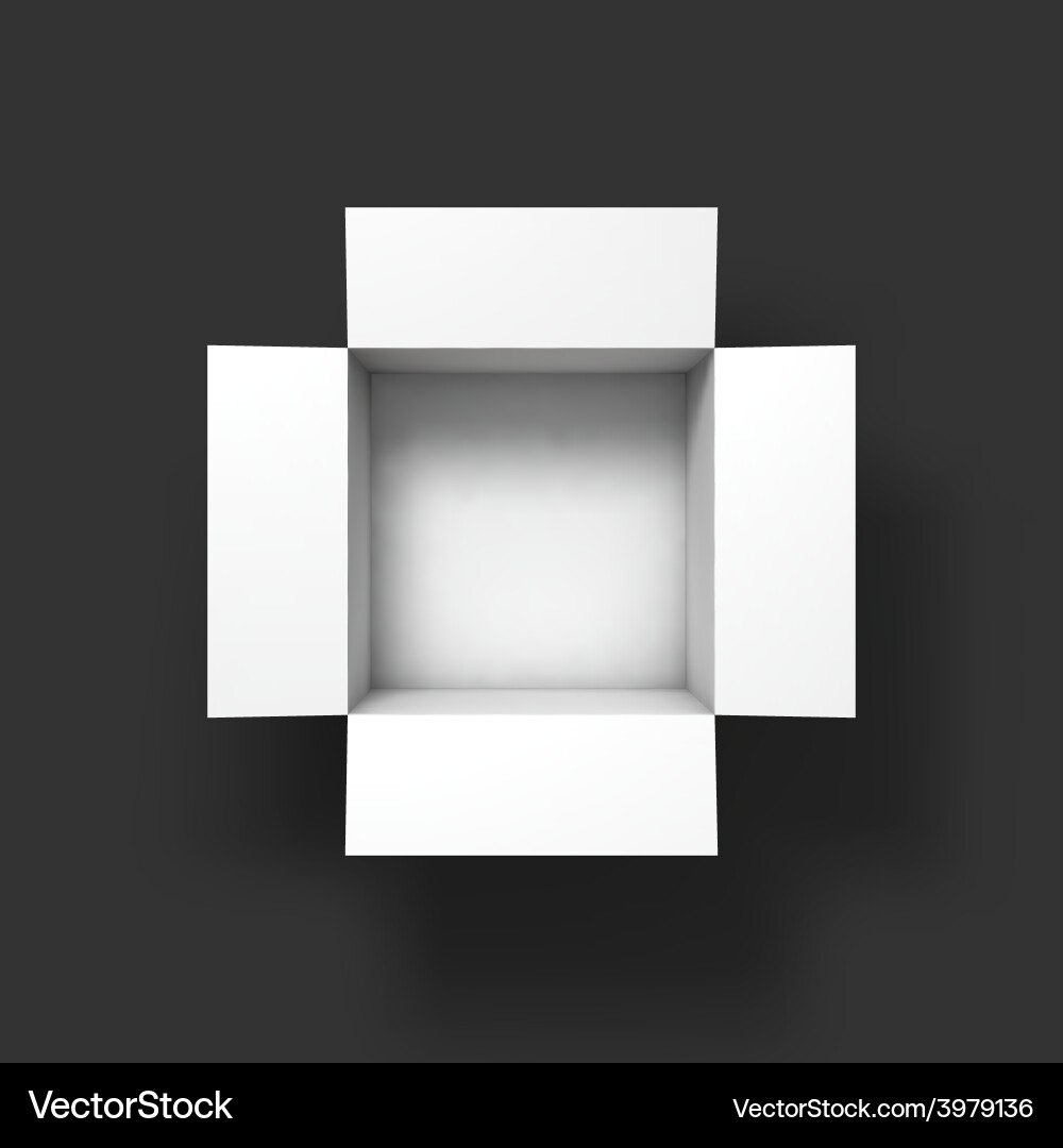 Open Box Mockup - Top View – Royalty-Free Vector | VectorStock, image size:1000x1080