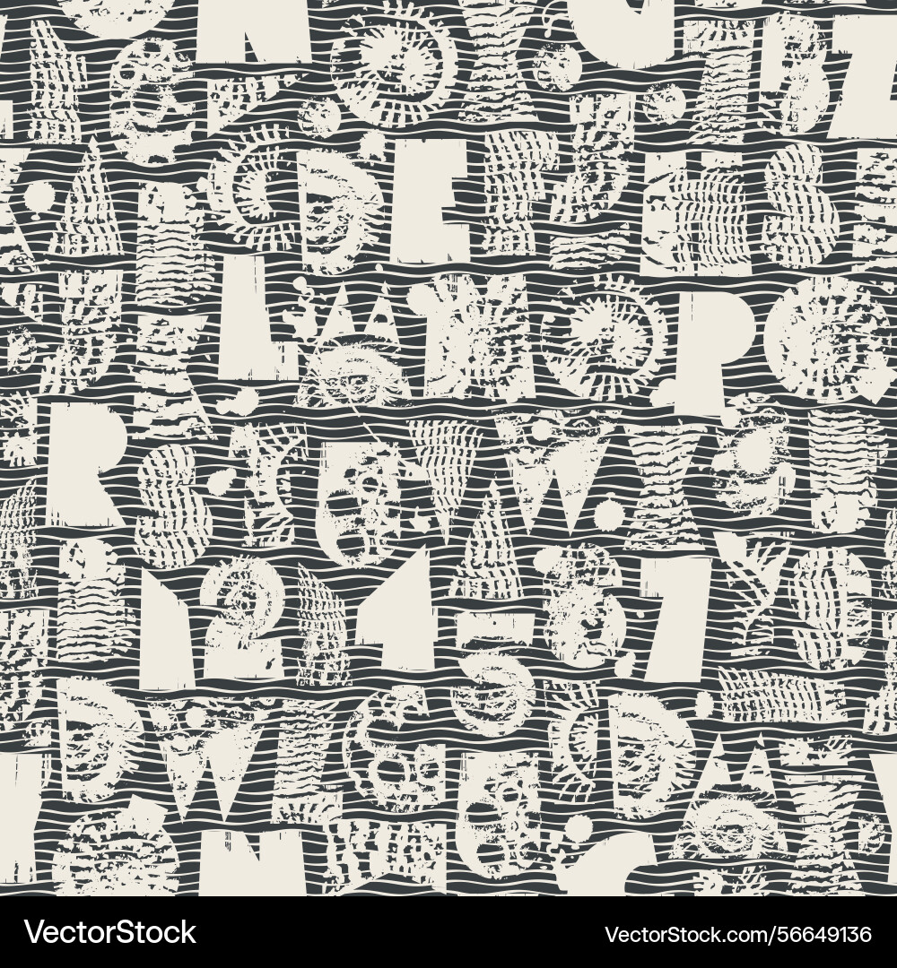 Seamless pattern with simple font geometric shape Seamless pattern with simple font geometric shape vector image