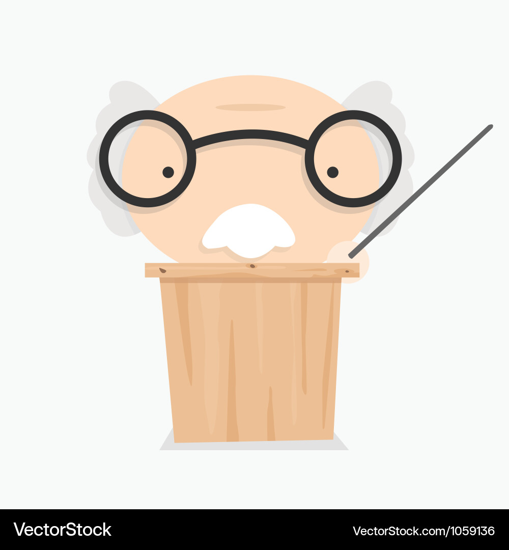 Senior Scientist with Pointer Vector Image