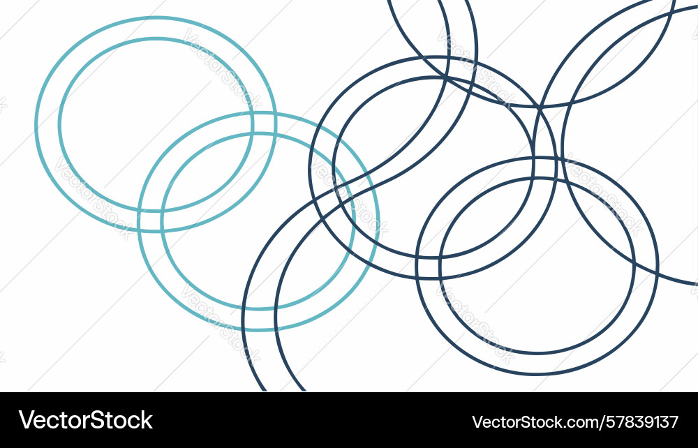 Abstract interconnected circles network concept Vector Image