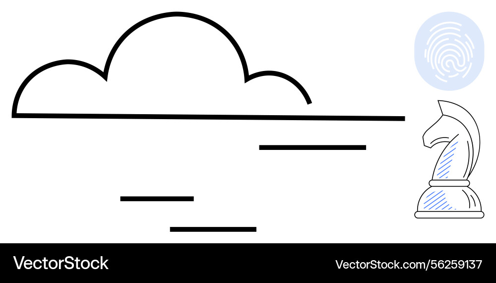 Cloud computing concept with strategy and security Cloud computing concept with strategy and security vector image