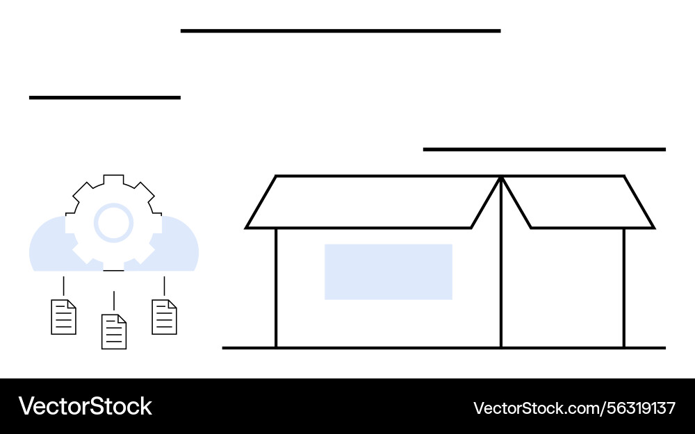 Cloud Data Synchronization Vector Image