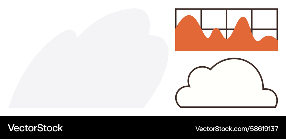 Cloud storage analytics concept with statistical Vector Image