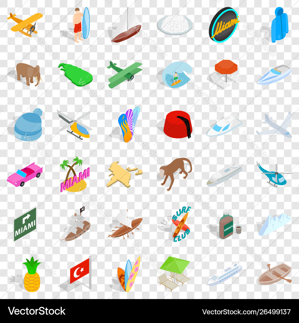 Experiment icons set isometric style Vector Image