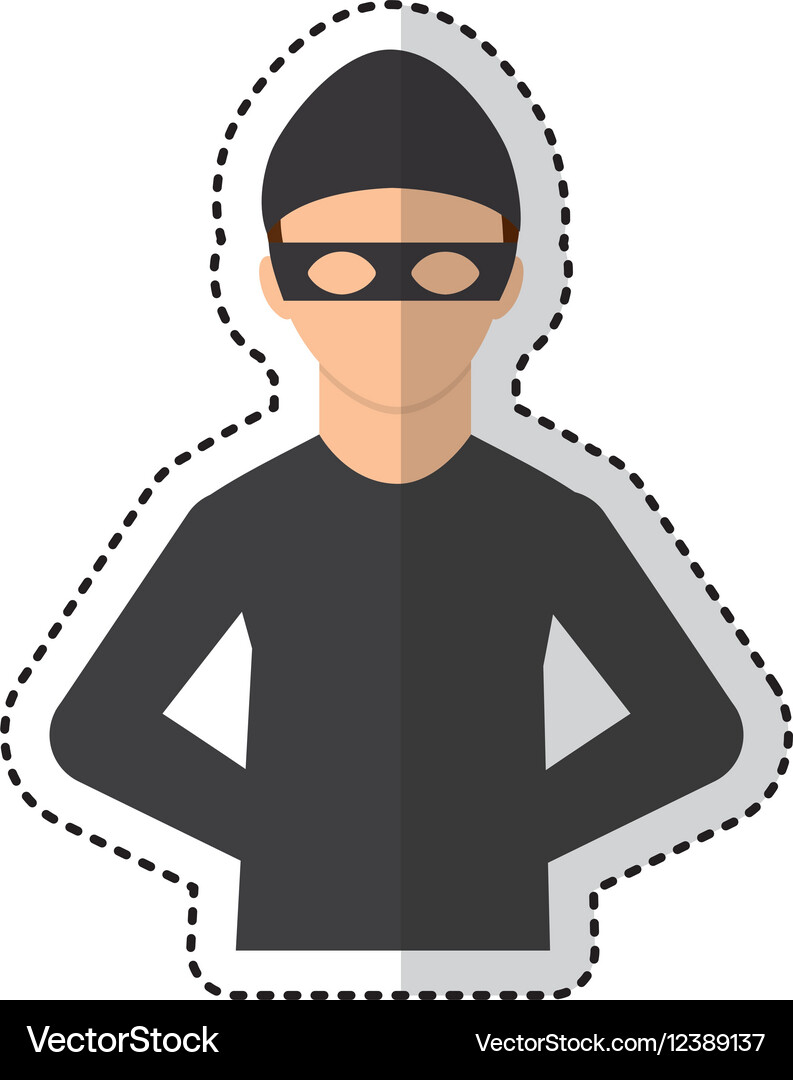 Hacker avatar character isolated icon Vector Image