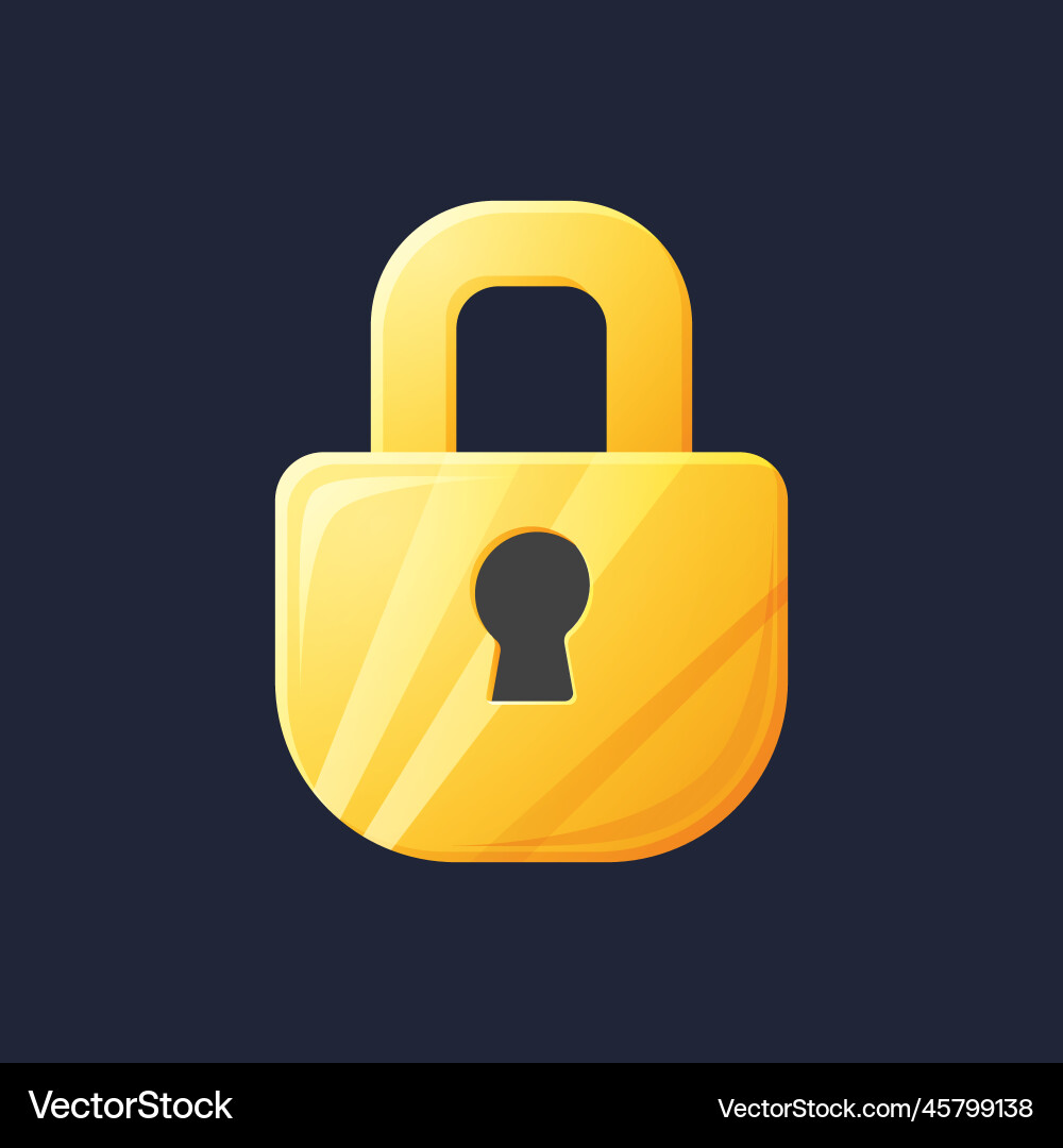 Game ui asset gaming user interface lock icon vector image