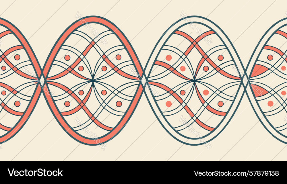 Intricate geometric interweave abstract pattern Vector Image
