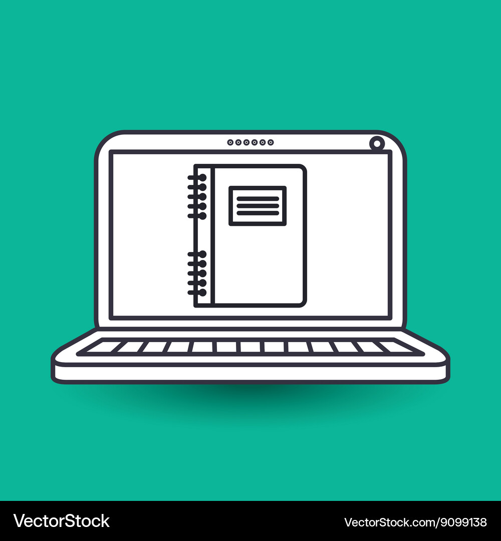 Notebook icon design Vector Image