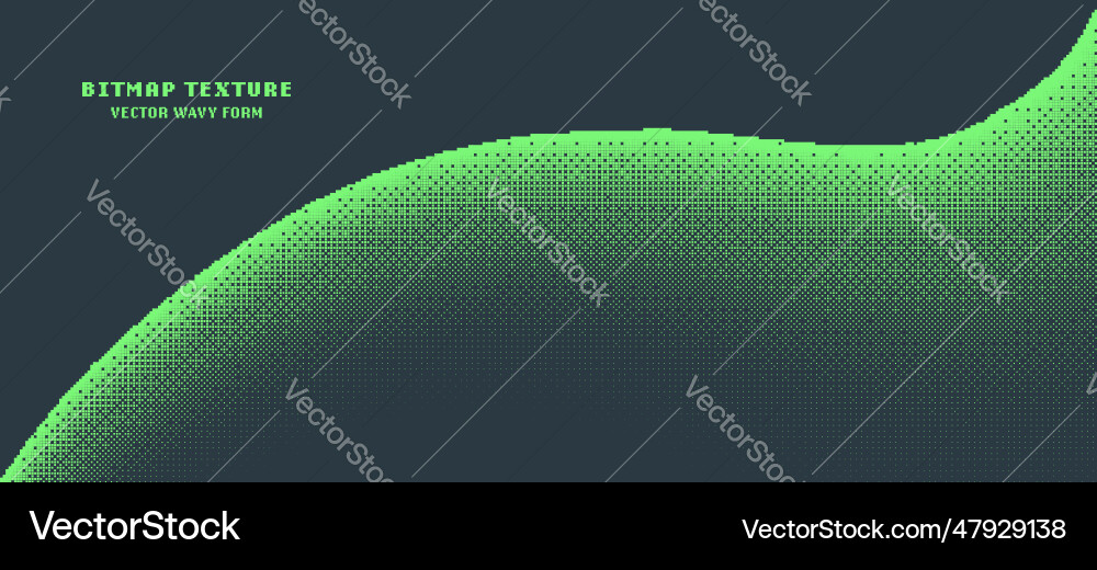 Pixel art style bitmap texture wavy form noise Vector Image