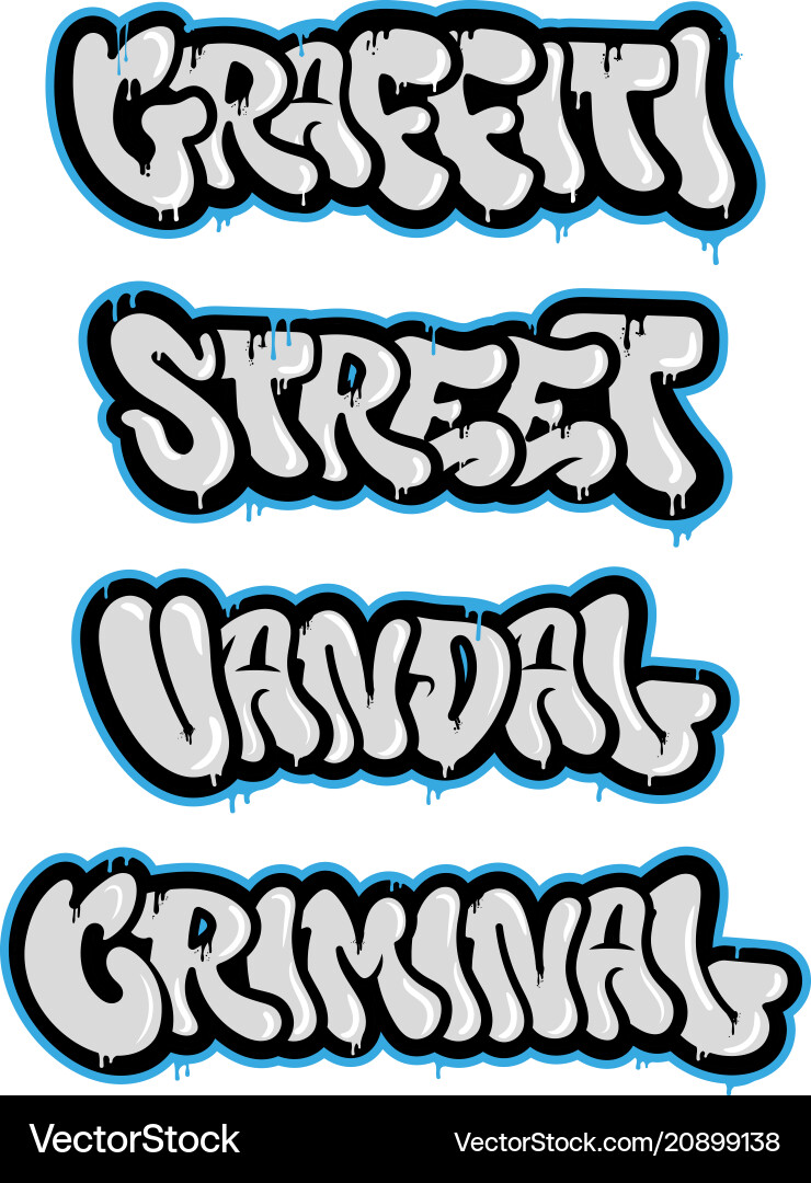 Set graffiti (20899138) – Royalty-Free Vector | VectorStock, image size:740x1080