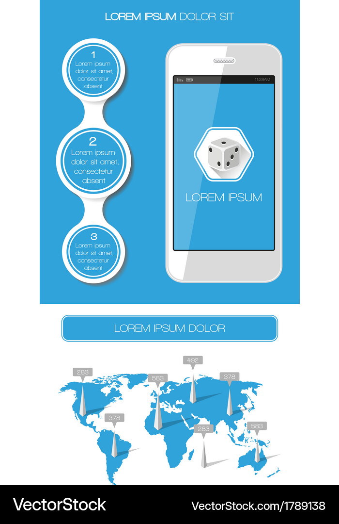 Ui infographics and web elements Vector Image