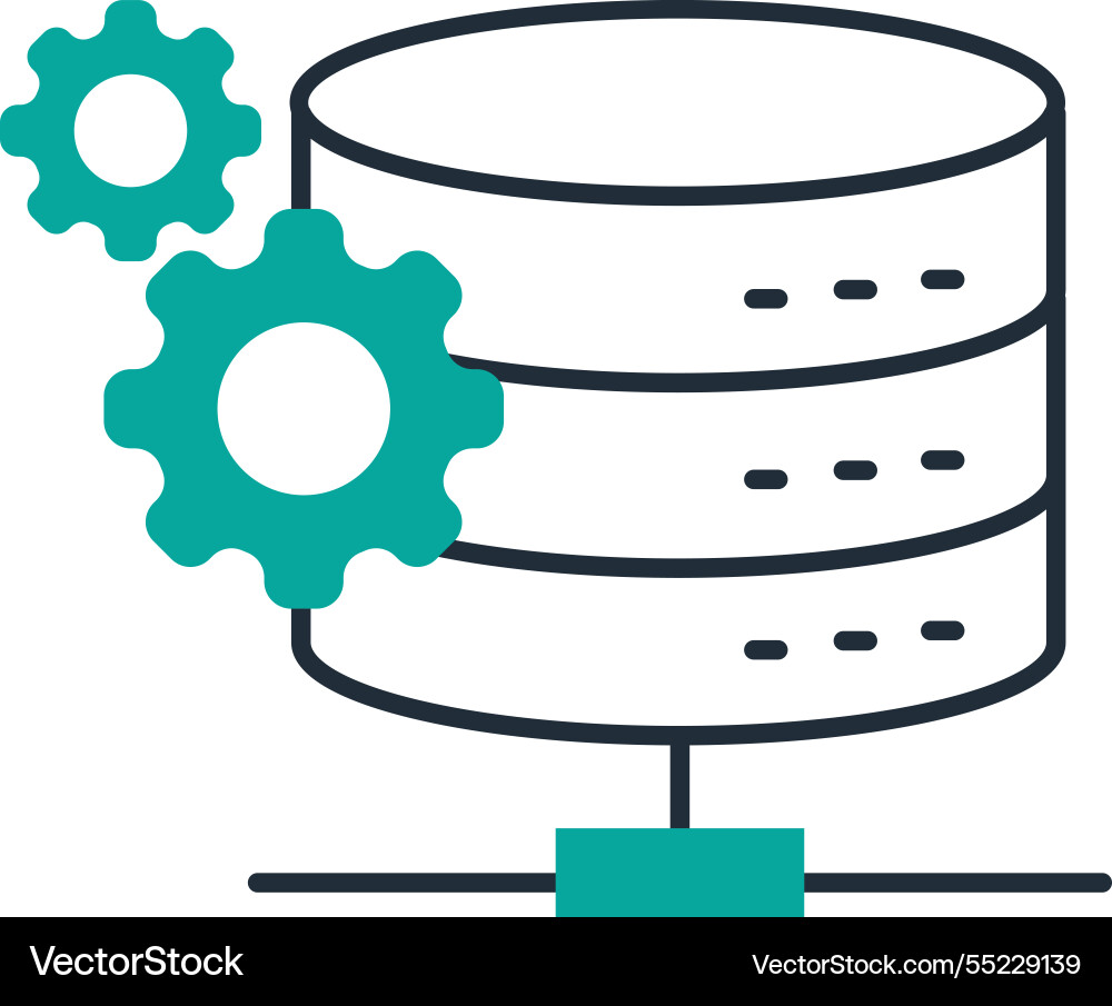 Database management system technology vector image