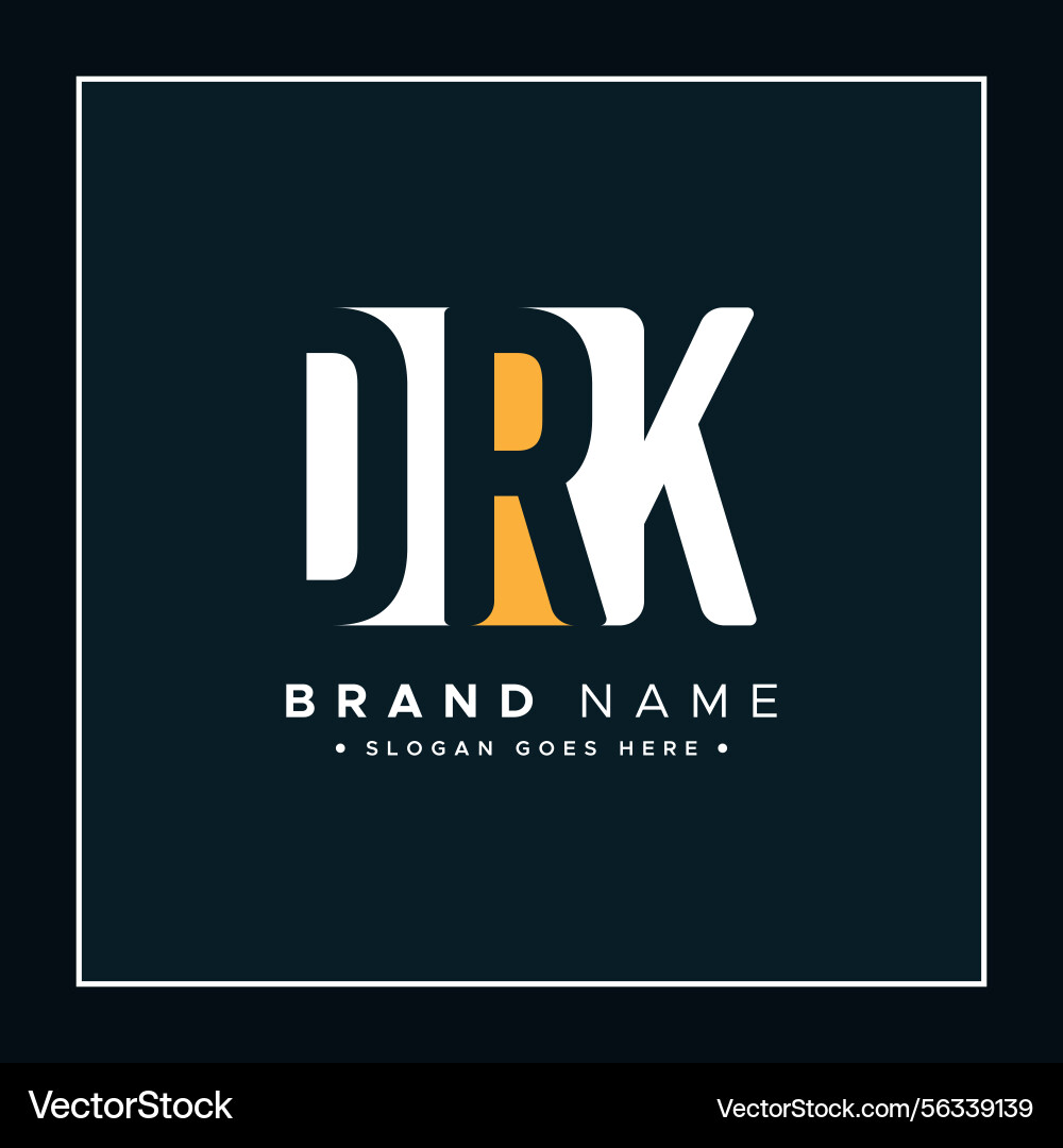 Drk initials logo - template for initial Vector Image