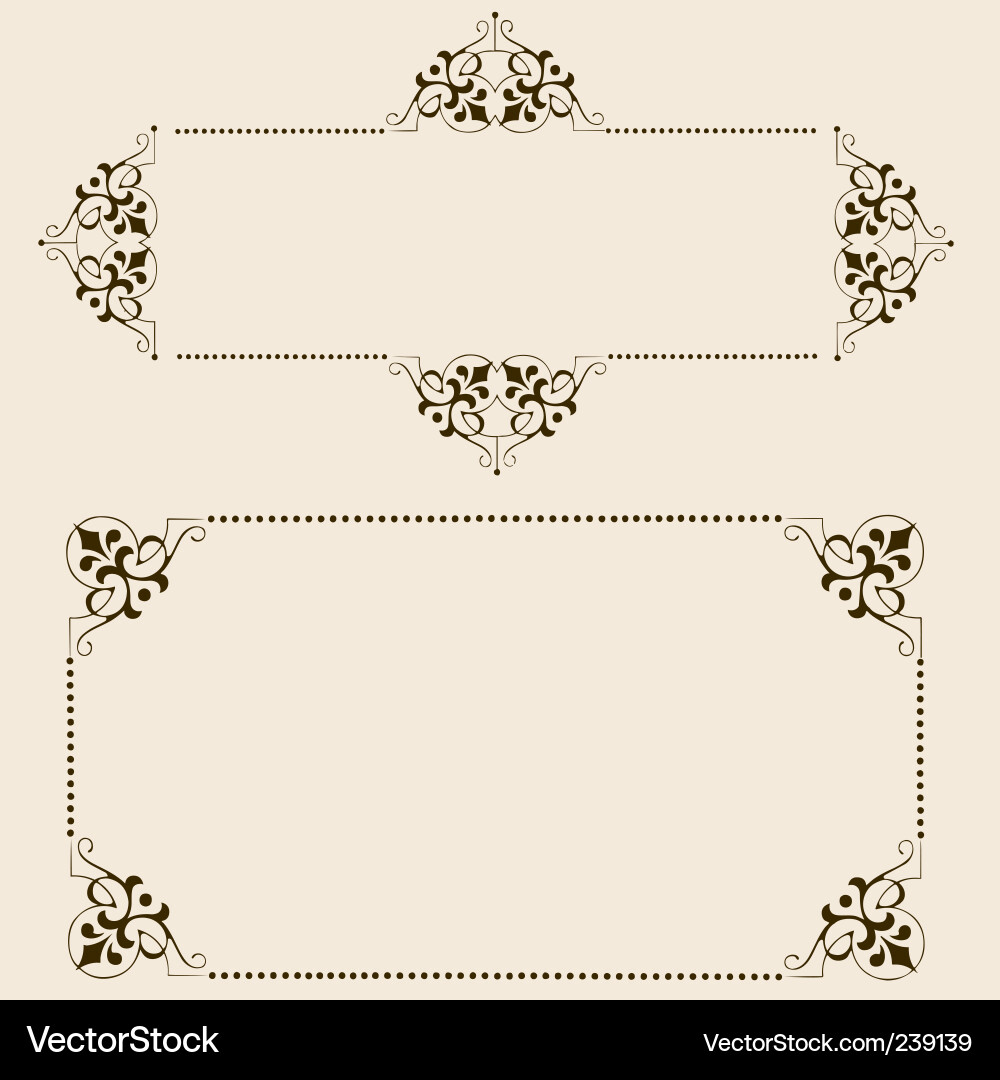 Elegant Dot Frame Patterns Vector Image