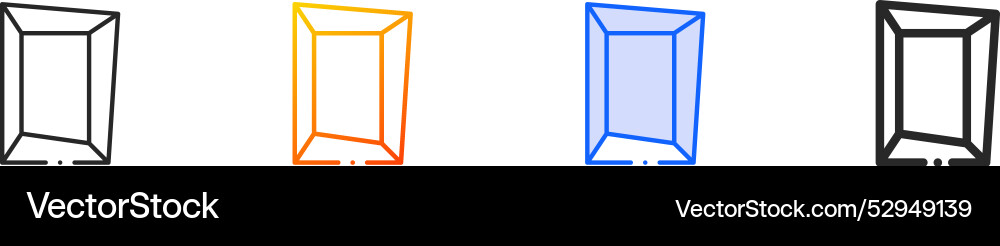 Frame iconthin linear gradient blue stroke Vector Image