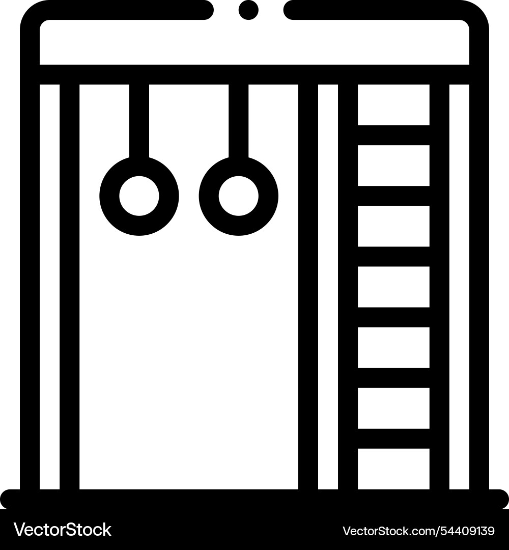 Ladder icon thin linear style design isolated Ladder icon thin linear style design isolated Vector Image