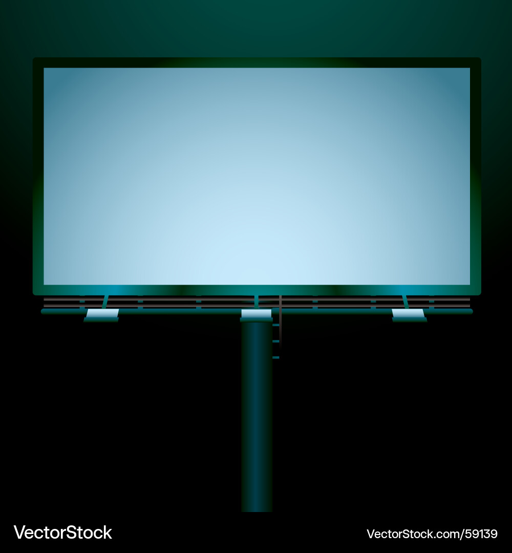 Nighttime Billboard Vector Image