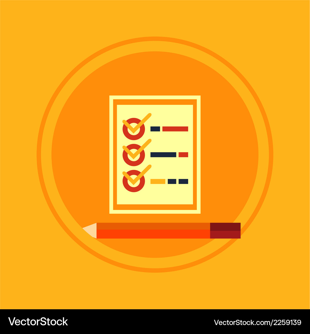 Task Checklists with Pencil Vector Image