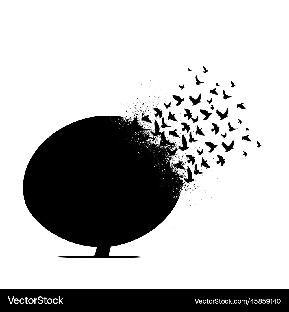 Abstract tree with birds Abstract tree with birds vector image