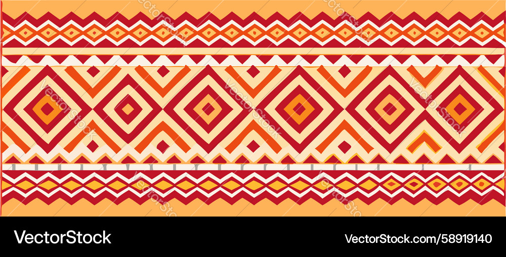 Dynamic zigzag wave pattern border design Vector Image