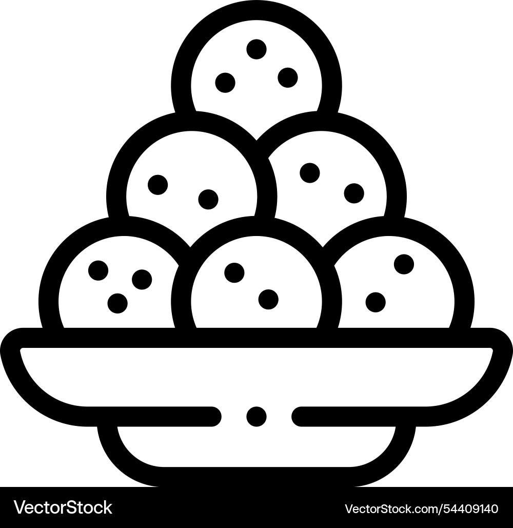 Ladle icon thin linear style design isolated Vector Image
