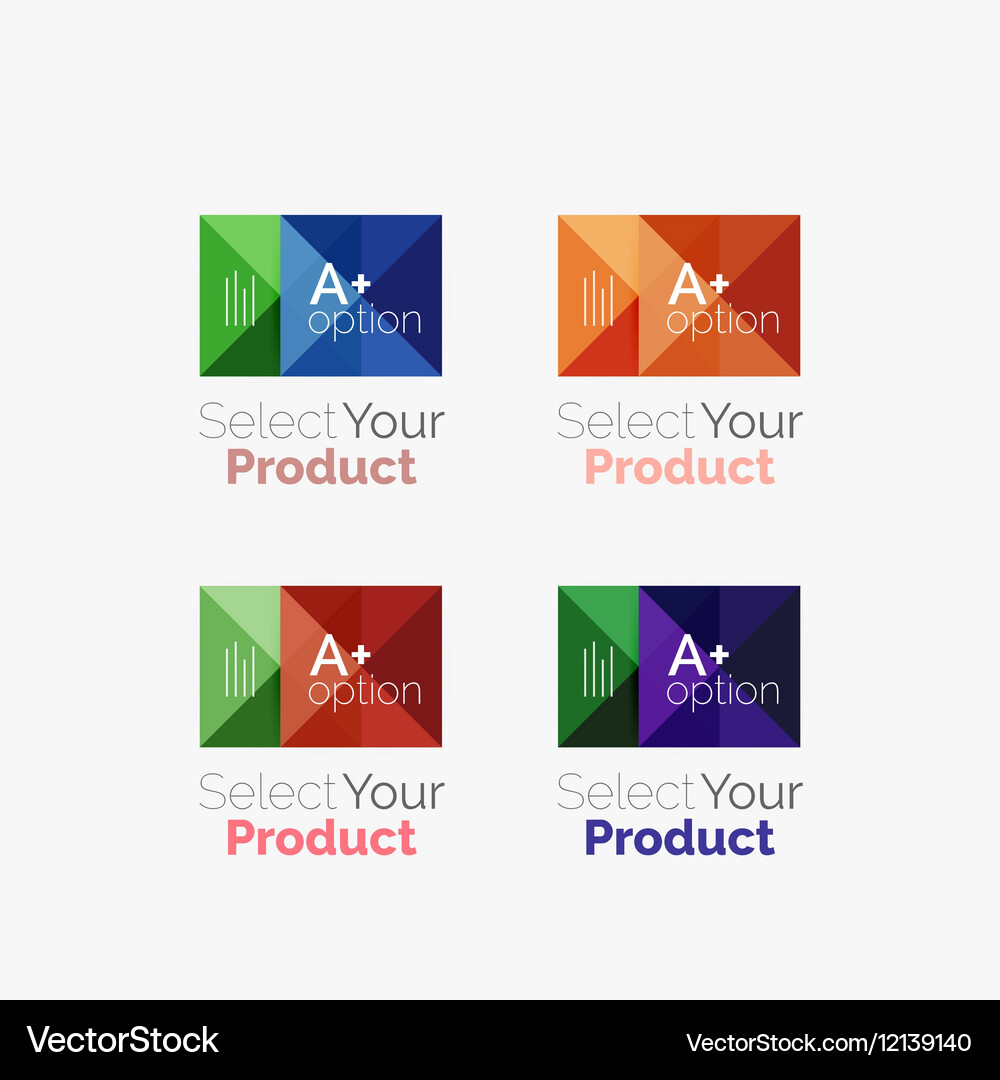 Set of square abstract background templates Vector Image