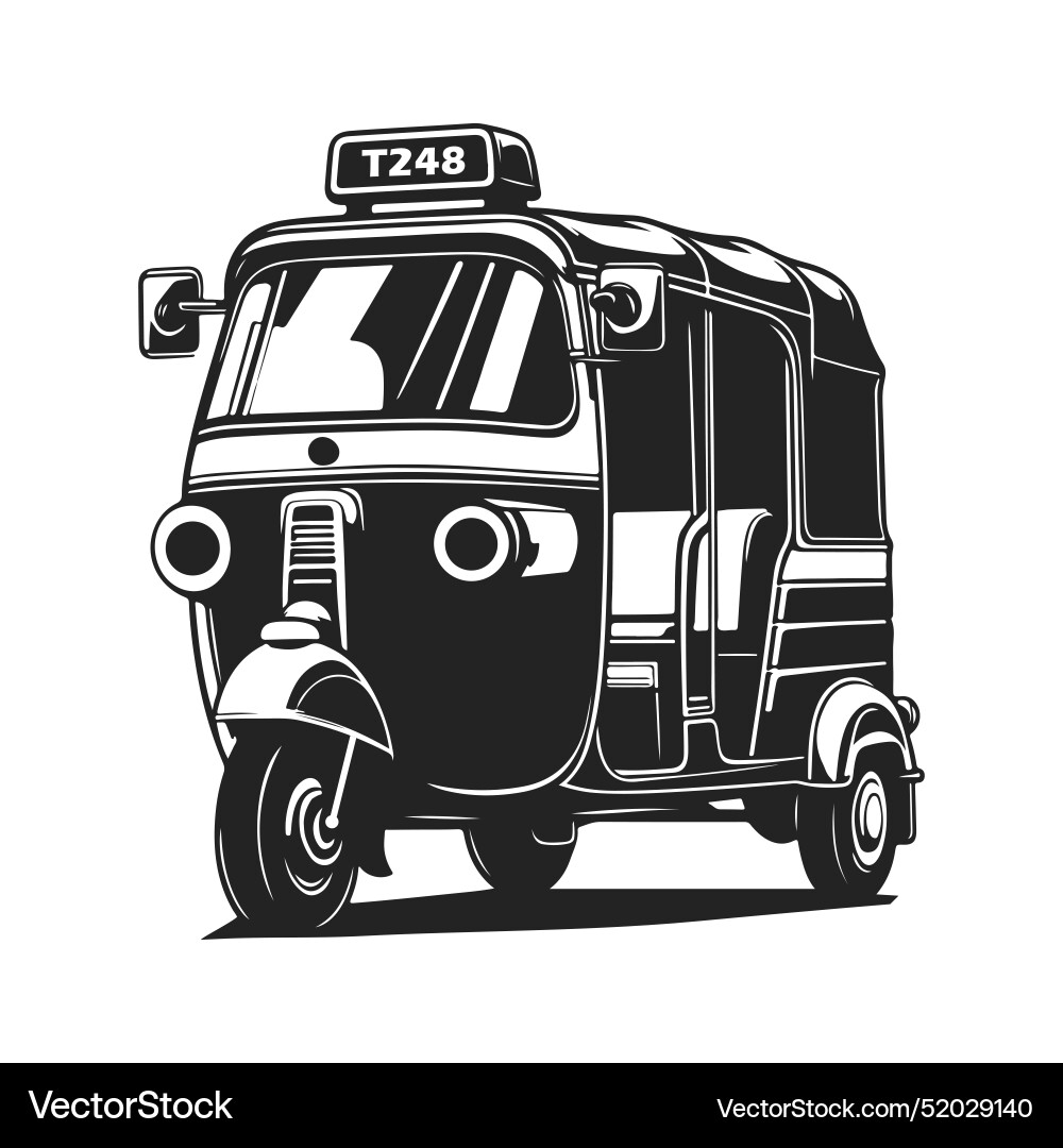 Simple of auto rickshaw icon for web design Vector Image