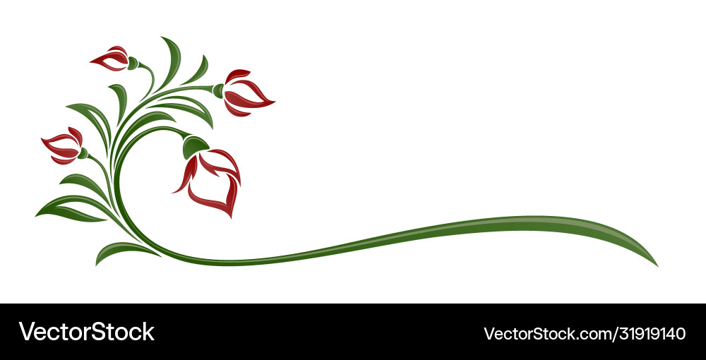 Stylized flower symbol Royalty Free Vector Image
