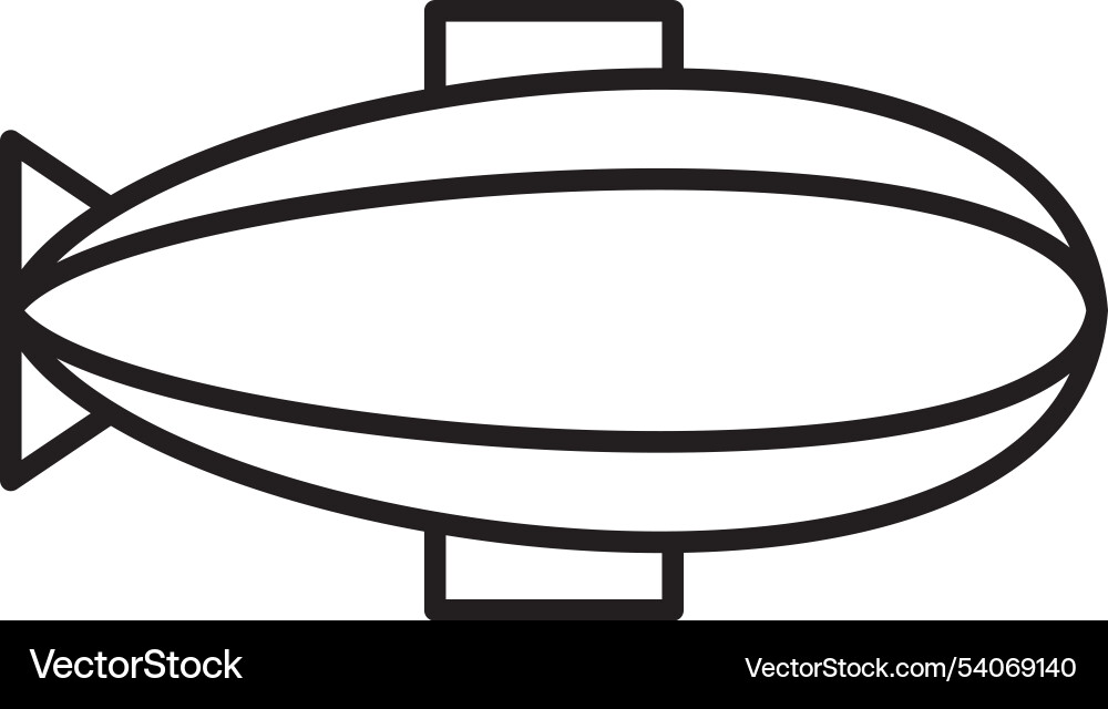 Zeppelin line icon design Vector Image