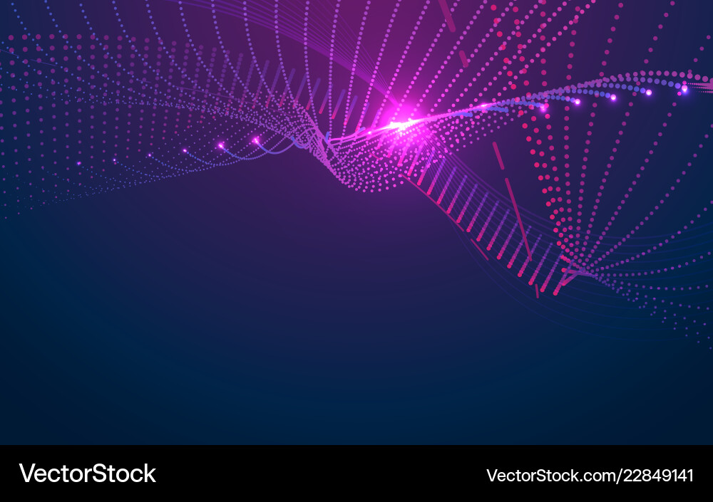 Abstract Particle Flow - Sci-Fi Tech vector image