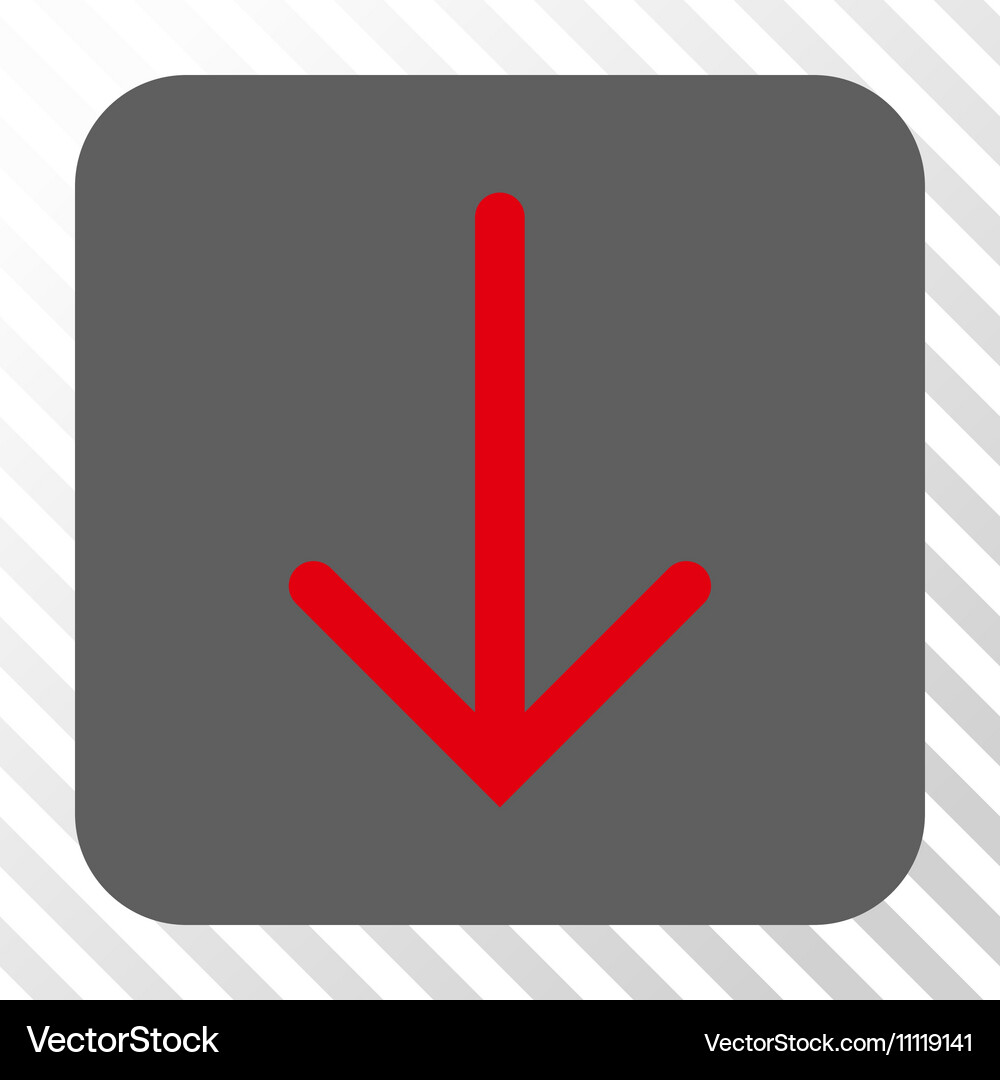 Arrow down rounded square button Vector Image