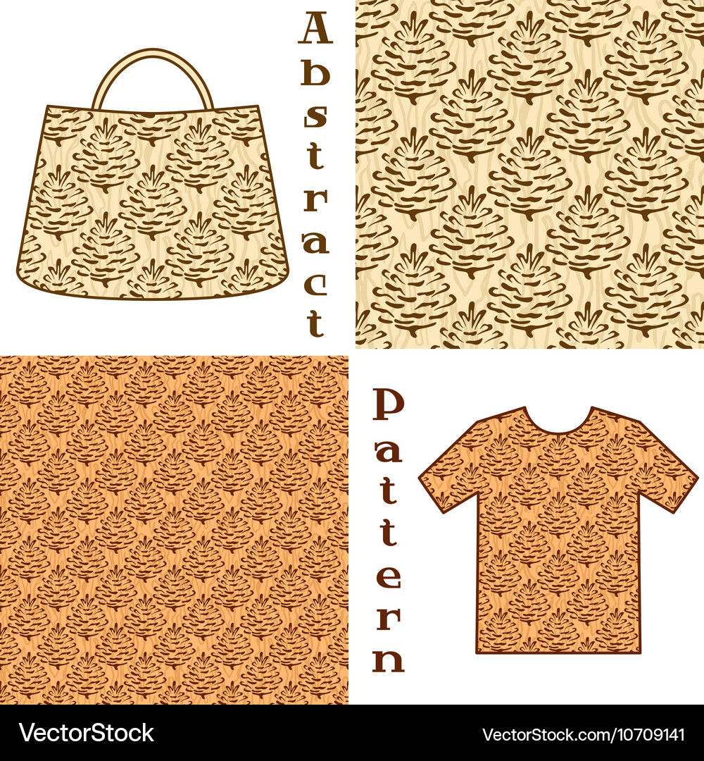 Coniferous Tree Seamless Pattern Vector Image